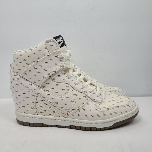 Nike Dunk Sky Hi Hidden Wedge Women's Cream Sneakers 543258-100 US Size 9 - Picture 1 of 9